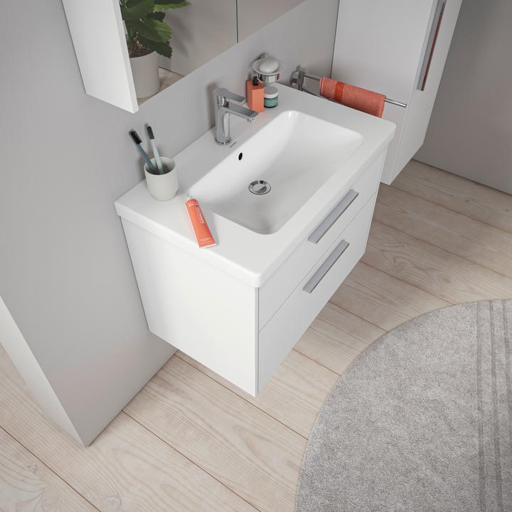 Image du produit Duravit D-Code lavabo, avec trou pour robinetterie, avec trop-plein, 800x480x165mm, blanc brillant (480 mm, 800 mm)