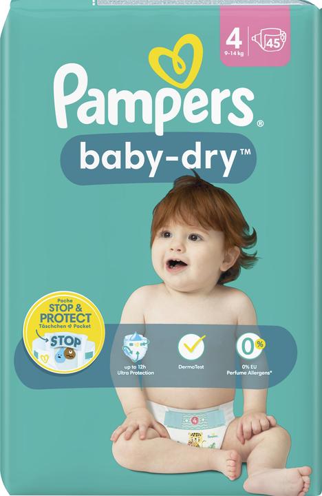 Image du produit Pampers Baby-Dry (Taille 4, Pack, 45 pcs)