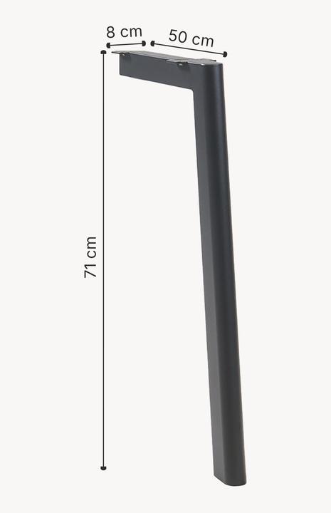 Produktbild En.Casa Tischbeine Hostang 4er-Set 50x8x71 cm Schwarz