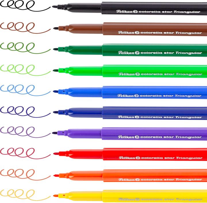 Immagine prodotto Pelikan 985663 Penna a punta di feltro Fine Verde chiaro Viola (10x)