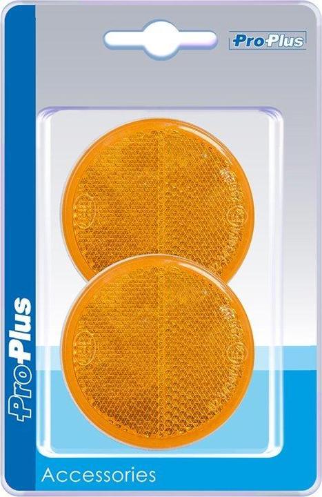 Immagine prodotto ProPlus Riflettore arancione 60mm autoadesivo 2 pezzi in blister