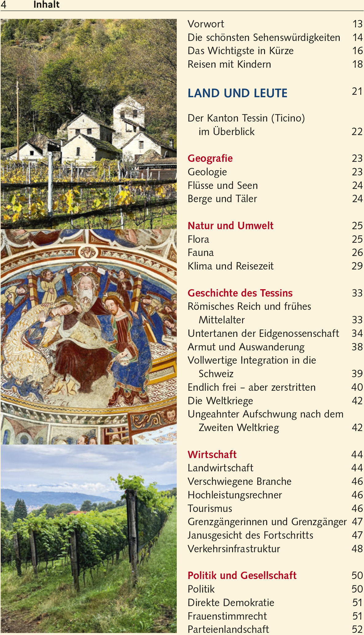 Nährwerte und Zutaten Reiseführer Tessin