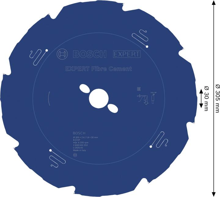 Actual product image Bosch Professional Zubehör Circular saw blade Expert for Fibre Cement, 305 x 30 x 2.4 mm, 8