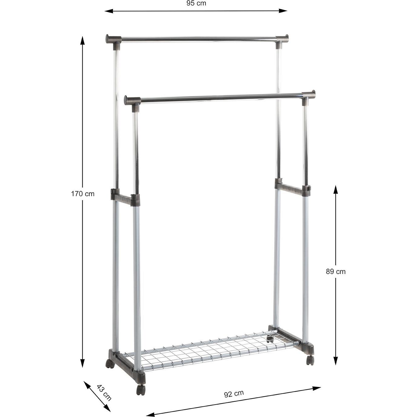 Thumbnail - HAKU Möbel, Kleiderständer + Kleiderstange, Rollgarderobe