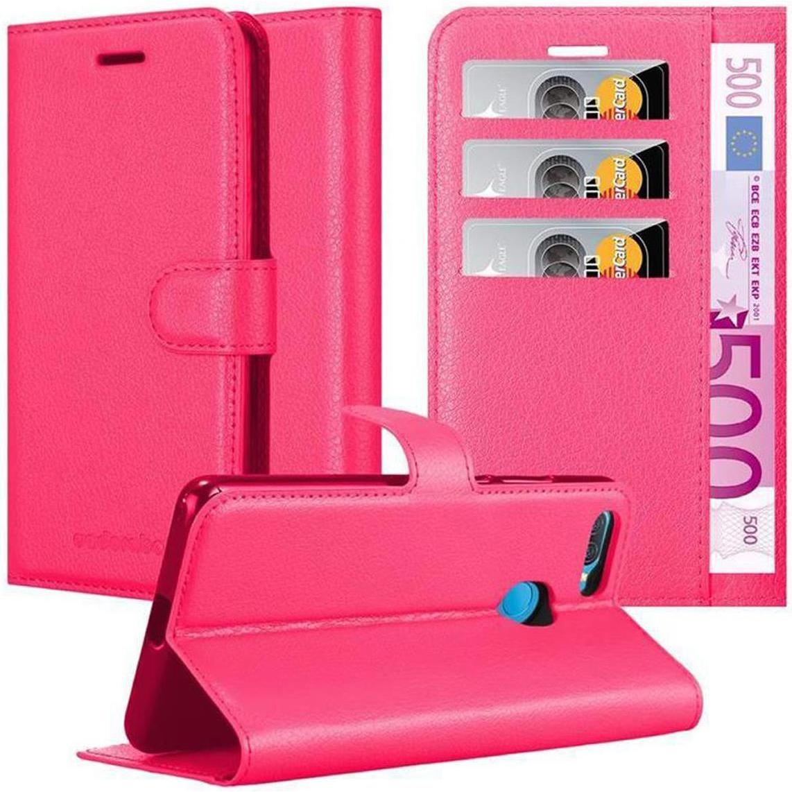 Cadorabo Book mit Standfunktion Cover (Oppo A12), Smartphone Hülle, Pink
