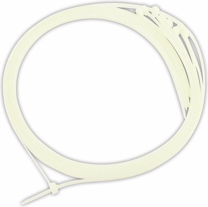 Image du produit BGS Assortiment de colliers plastique blanc 8,0 x 1000 mm 10 pièces (Serre-câbles velcro, 1000 mm, 10 pcs)
