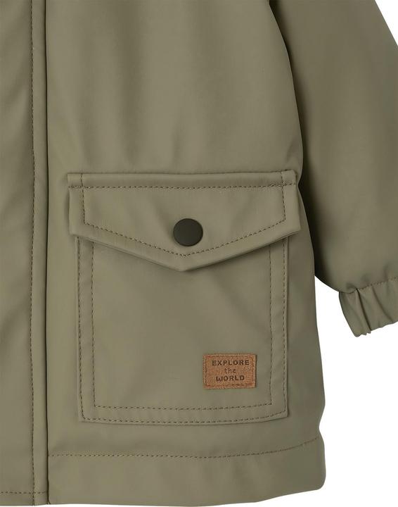 Actual product image Vertbaudet Baby rain jacket with hood and teddy fleece lining (80)