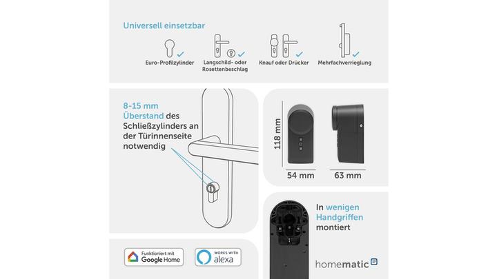 Actual product image Homematic IP HmIP-DLD door lock drive