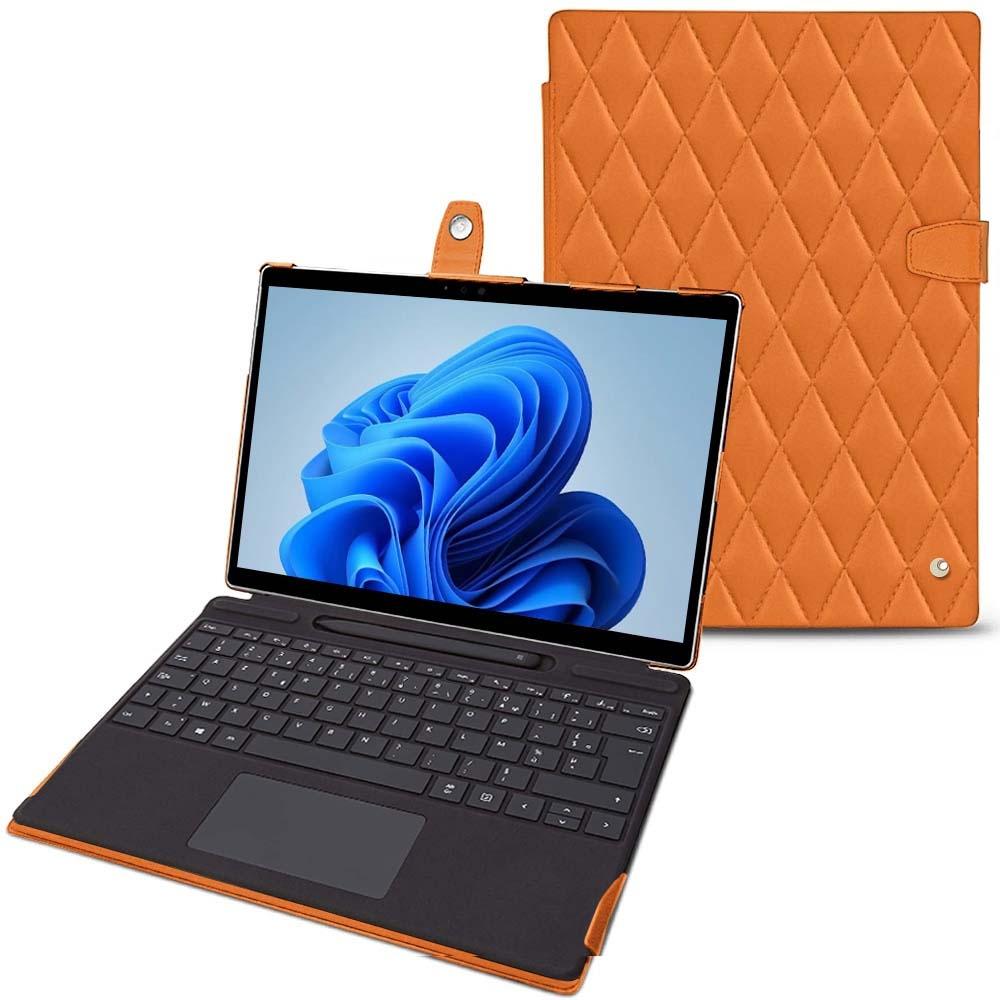 Noreve Lederschutzhülle Microsoft Surface Pro8 (Microsoft Surface Pro 8), Tablet Hülle, Orange