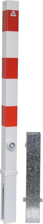 kaiserkraft Slagboompaal, 70 x 70 mm, wit / rood