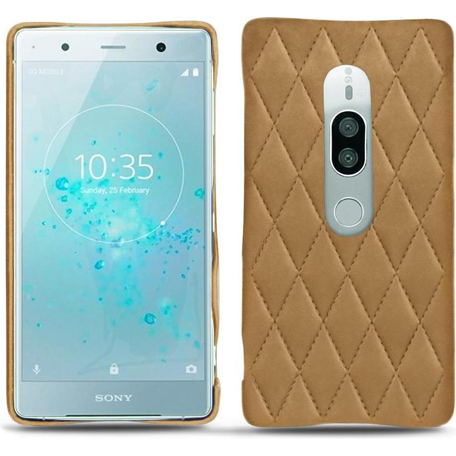 Noreve Lederschutzhülle (Sony Xperia XZ2 Premium), Smartphone Hülle, Braun