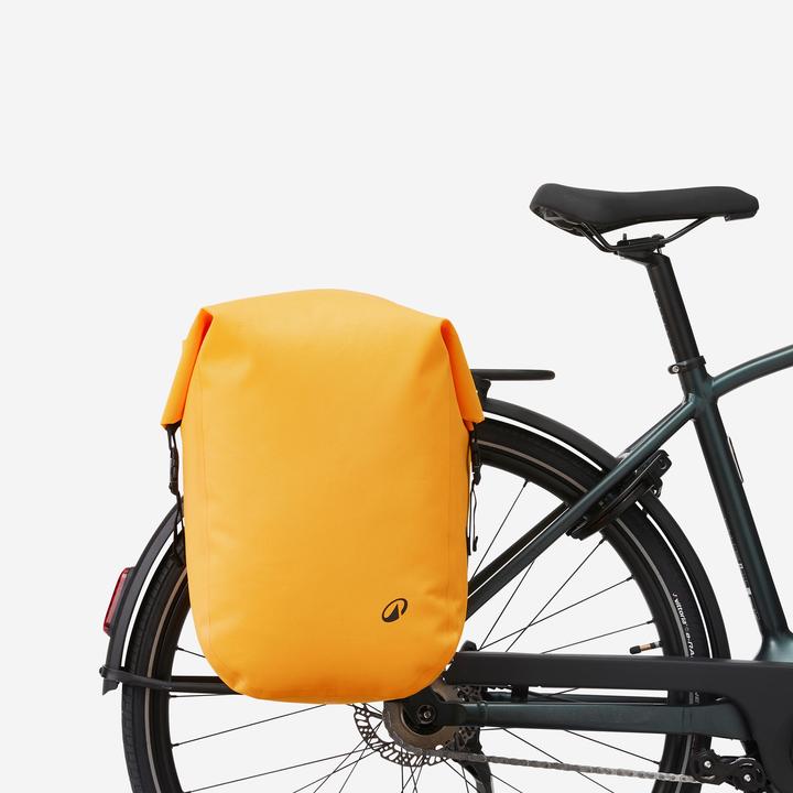 Image du produit Btwin Sacoche vélo 900 27L imperméable orange (27 l, Sacoches)