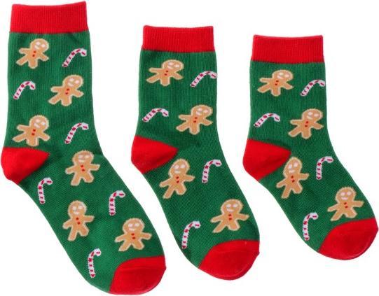 Actual product image Snazzy Santa Christmas socks for children gingerbread figure 8-10 years from (M/L)