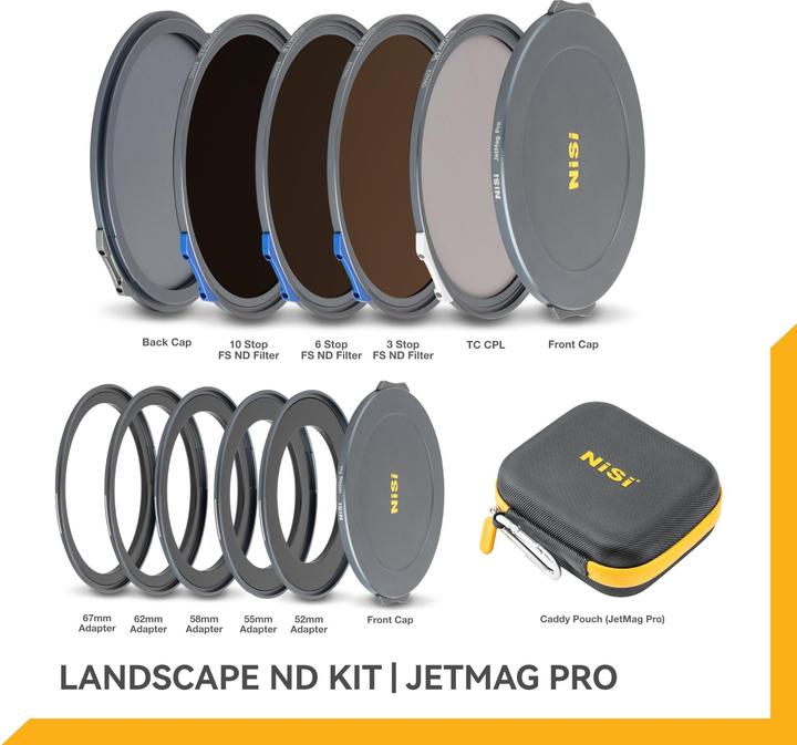 Produktbild Nisi JetMag Pro Landscape ND Kit 67MAG (67 mm, ND- / Graufilter, Polarisationsfilter)