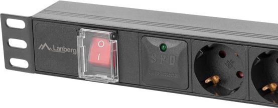 Lanberg Steckdosenleiste 5x Schuko m.Sch.,19"2m SCHW. C14