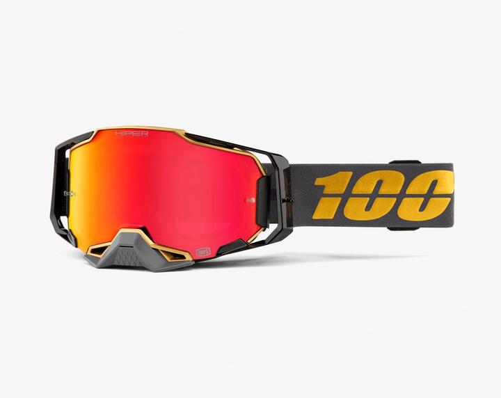Produktbild 100% Armega HIPER Goggle Falcon 5 - Mirror Red (Anthracite, Gelb, Rot)