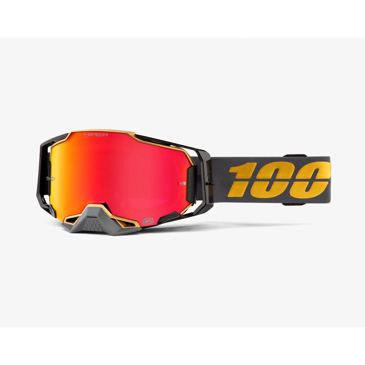 Thumbnail - 100%, Herren, Sportbrille, Armega HIPER Goggle Falcon 5 - Mirror Red (Anthracite, Gelb, Rot), Grau