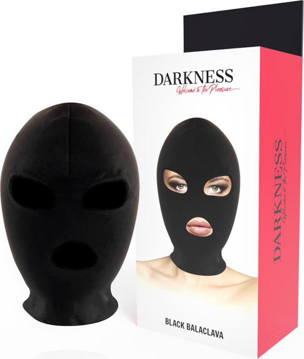 Immagine prodotto Darkness Maschera per la testa "Balaclava" nera con apertura per gli occhi e la bocca