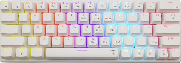 White Shark GK-002211V2 Wakizashi 2 White US Red Switches (63 Keys)