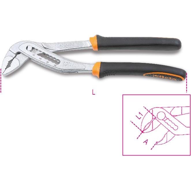 BETA, Pinza, 010480215 1048Bm 250-Wasserpumpenzange 250 L mm