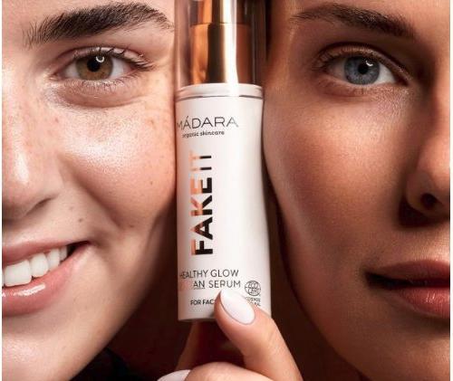 Actual product image Madara Self Tan Milk FAKE IT Healthy Glow Self Tan Serum "Màdara self tanner for the face". (Self tanning foam, 30 ml)