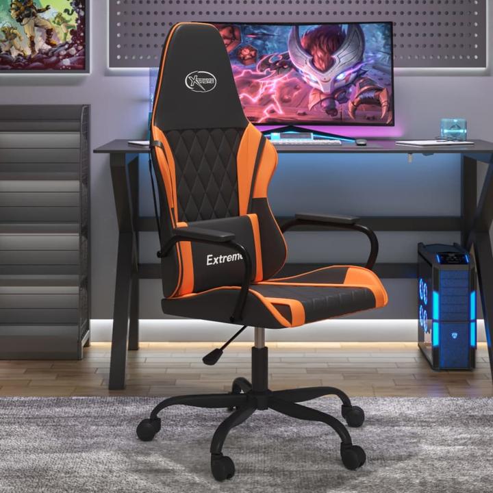 Image du produit vidaXL Gaming-Stuhl Schwarz und Orange Kunstleder,Farbe: Schwarz