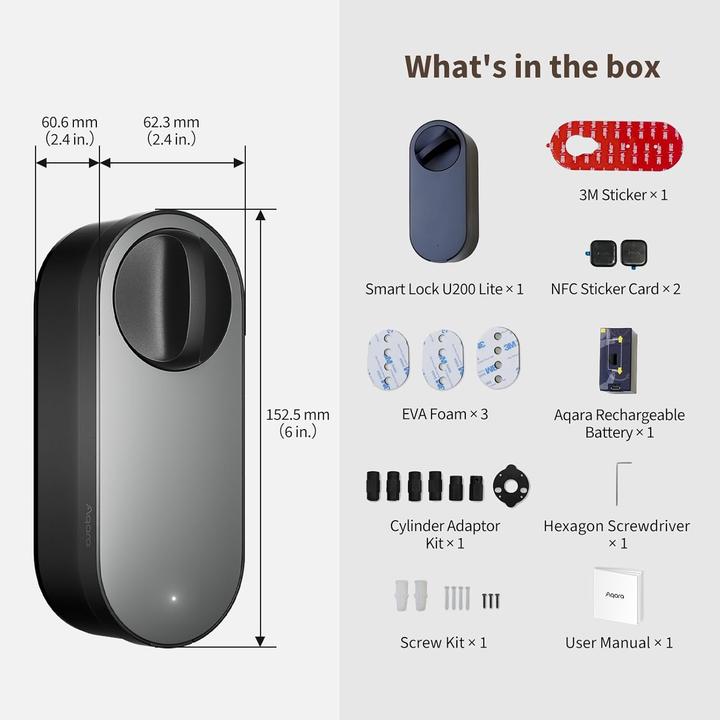 Actual product image Aqara Smart Lock U200 Lite Kit (Smartphone)