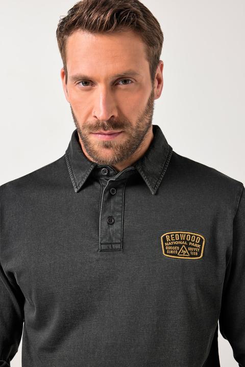 Produktbild JP1880 Poloshirt, Langarm, Badge, Vintage Look (5XL)