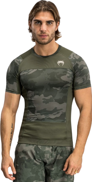 Produktbild Venum G-Fit Air Short Sleeve Rashguard Army Camo (L)