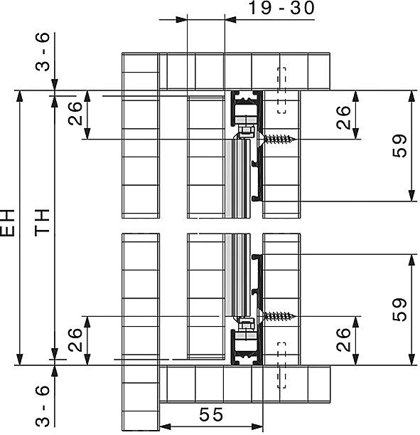 Produktbild HAWA Drehschiebetürbeschläge -Concepta 25/30/40/50