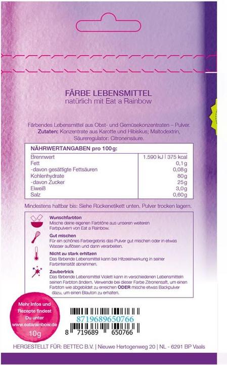 Produktbild Eat a Rainbow Färbendes Lebensmittel violett (10g)