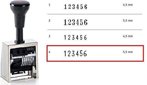 Image du produit Wedo Tampon numéroté Police de caractères. 4,5mm