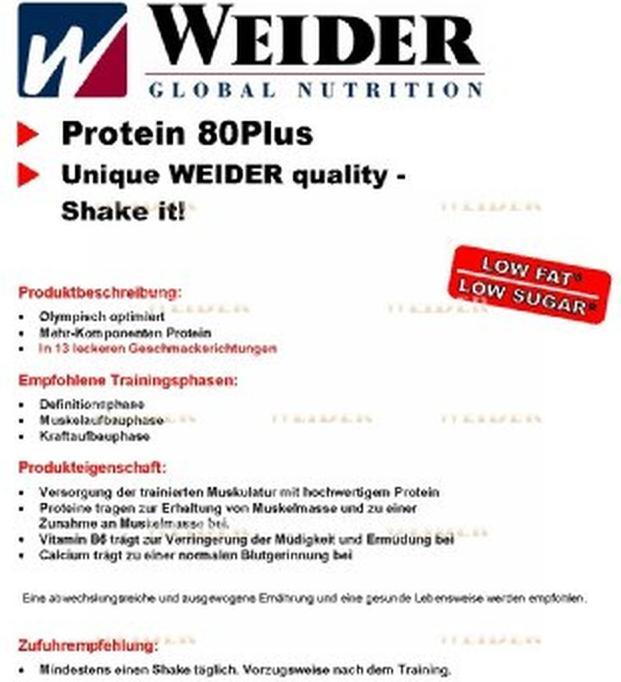 Produktbild Weider Protein 80 Plus (2000 g, 1x, Erdbeere)