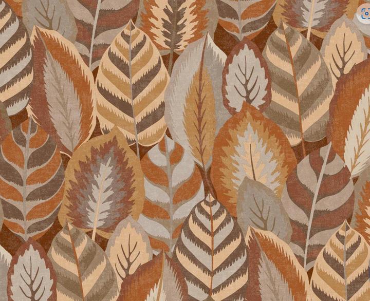 Rasch Vinyl Behang Vlies Base 121127 Arty Leaves Bruin (10 cm)
