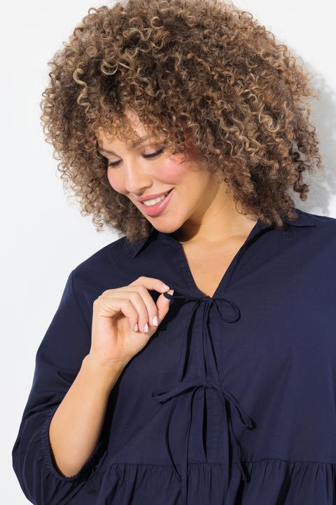 Produktbild Ulla Popken Bluse, Zipfelsaum, A-Linie, Hemdkragen, 3/4-Arm (50, 52)
