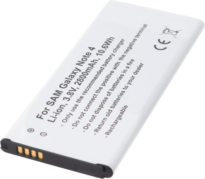 Actual product image AccuCell Battery Samsung Galaxy Note 4 battery with NFC