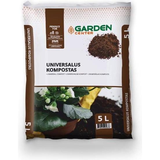 Garden Center, Compostiera + sacco da giardino, Universal compost, 5 l