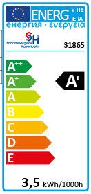 Energie-Label Scharnberger+Hasenbein LED-Reflektorlampe (GU10, 4 W, 345 lm, 1 x, F)