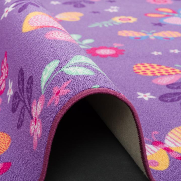 Produktbild Snapstyle Kinder Spiel Teppich Schmetterling Rund (133 x 133 cm)