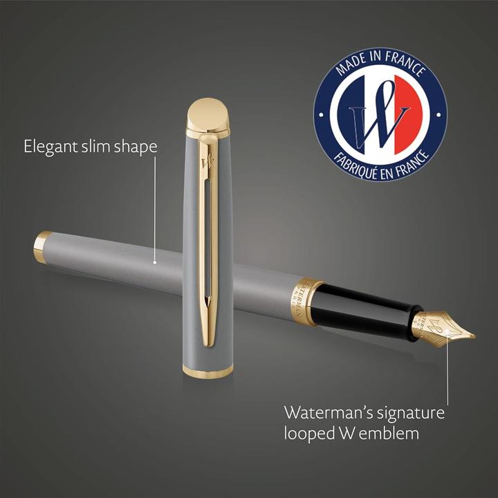 Produktbild Waterman Hémisphère Understated Edition - Füllfederhalter (Gold, Grau, Metallic Grau, Steingrau, 1x)