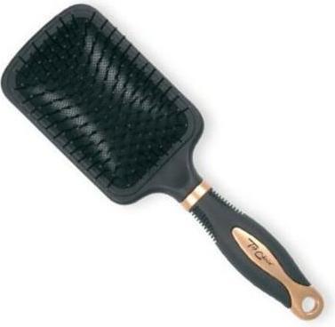 TOP Exclusieve rechthoekige gouden/zwarte haarborstel 62124-02
