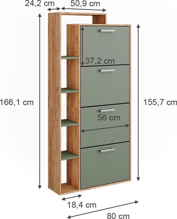 Actual product image Vicco Orlando (80 x 24.20 x 166.10 cm)