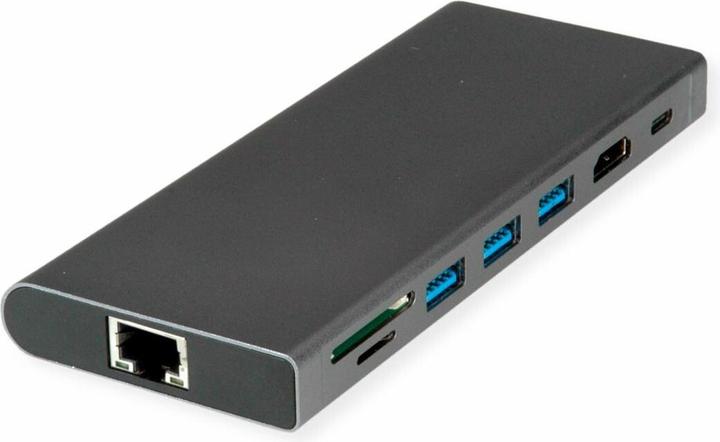 Produktbild Value USB-C Dock HDMI+GbE+3xA+1xC+ 1xTF/SD+1xC PD 1x Audio 4K - Audio/Multimedia - Dig (USB-C)