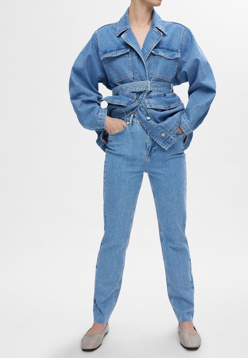 Actual product image Selected Femme High Waist Straight Fit Jeans (W28/L32)