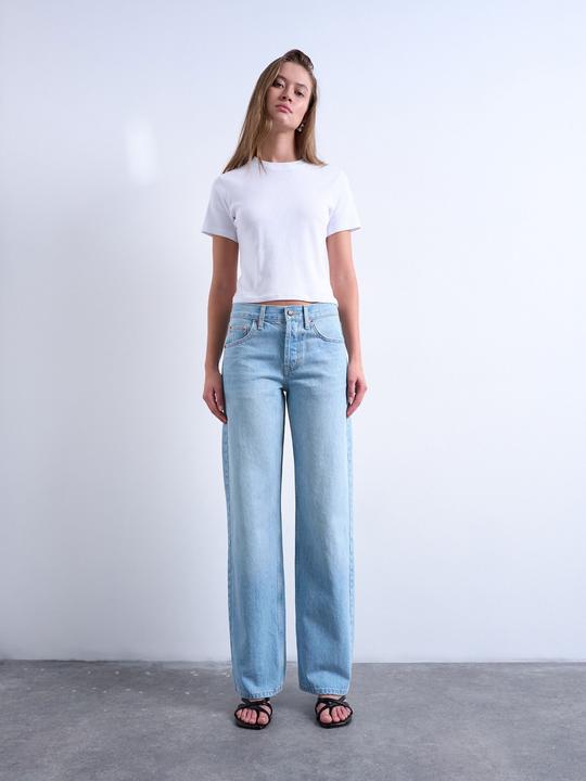 Immagine prodotto Spokey Weiter Beinschnitt Niedrige Taille Jeans Weit geschnitten (32)