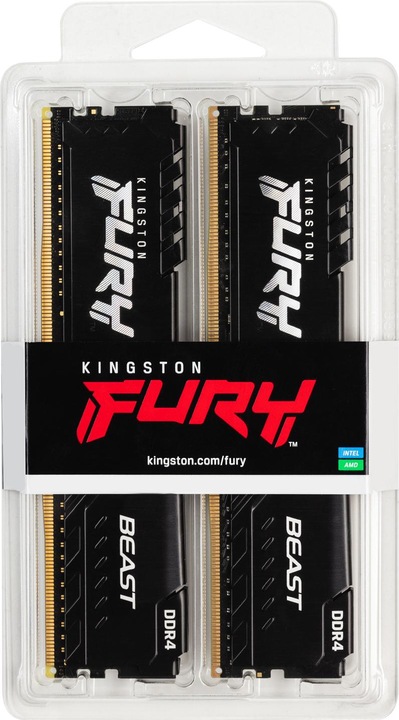 Productafbeelding Kingston FURY Beest (2 x 4GB, 2666 MHz, DDR4 RAM, DIMM 288 pin)