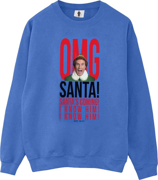 Immagine prodotto Elf OMG Santa I Know Him Felpa Donna (L)