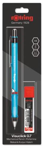 Actual product image Rotring Fine-lead pencil Visuclick 0.7HB+mini tin far.sor 12e (0.70 mm, HB, 12 x)
