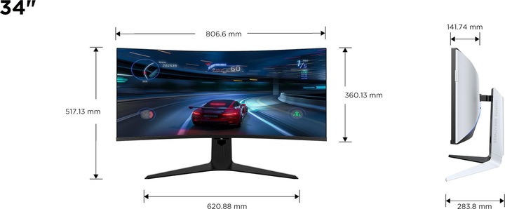 Actual product image TCL 34R83Q (3440 x 1440 pixels, 34")