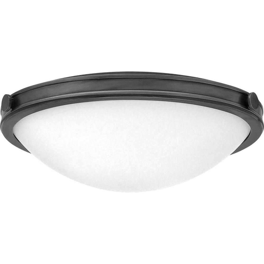 Elstead Lighting, Applique + Plafoniera, Elstead Collier Deckenleuchte E27 3-fach Schwarzes Oxid Glas klar mit Luftbläschen (E27)